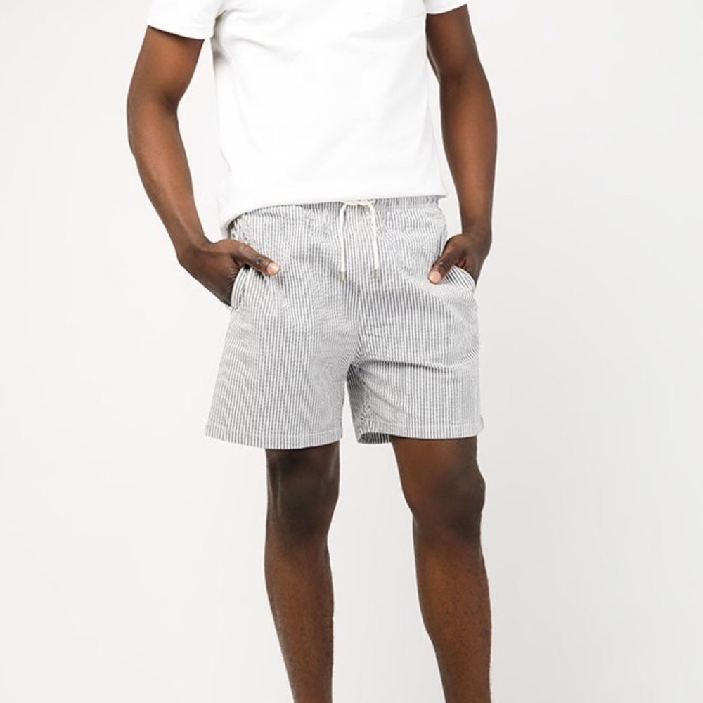 NWT Solid and Striped Mens The Classic Seersucker swim shorts, sz small